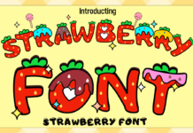 Strawberry Font Poster 1