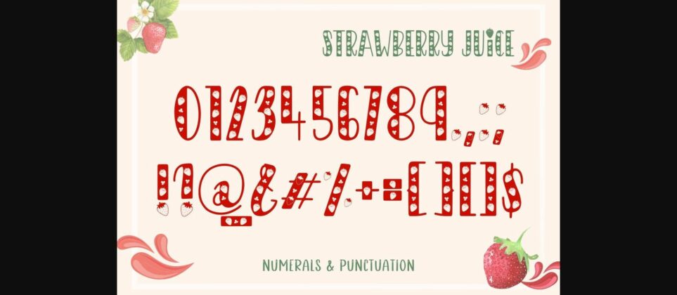 Strawberry Juice Font Poster 11