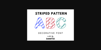 Striped Pattern Font Poster 1