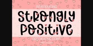 Strongly Positive Font Poster 1
