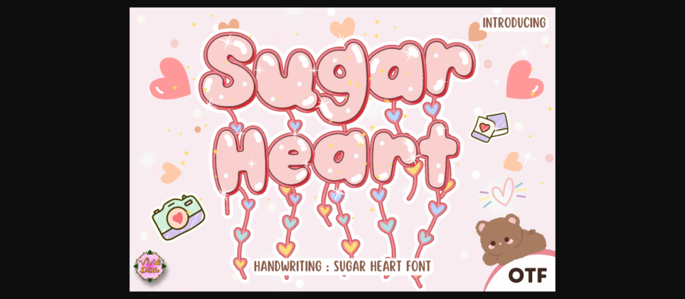 Sugar Heart Font Poster 3