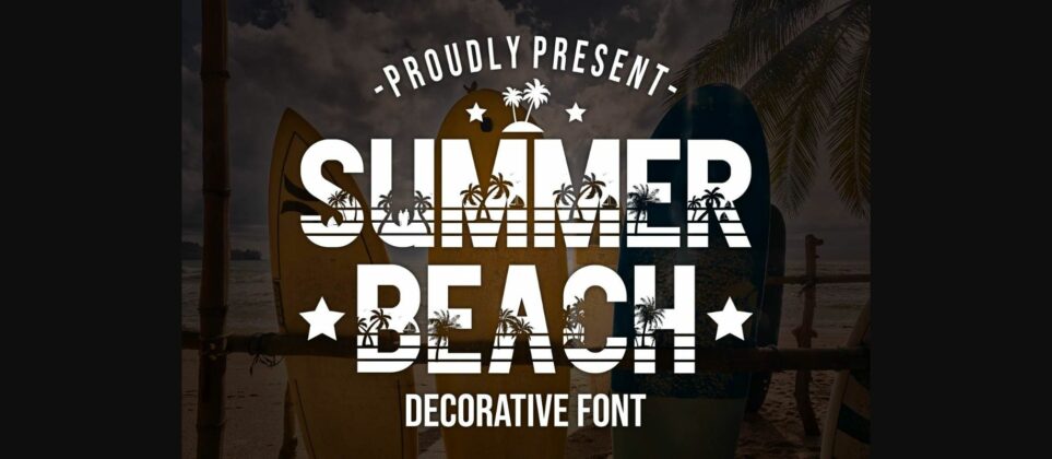 Summer Beach Font Poster 3