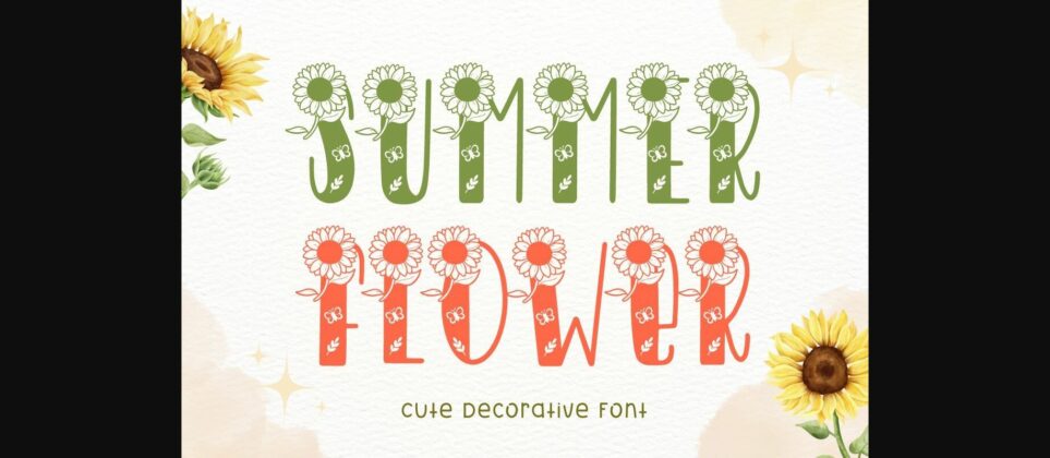Summer Flower Font Poster 3