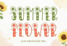 Summer Flower Font Poster 1