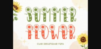 Summer Flower Font Poster 1