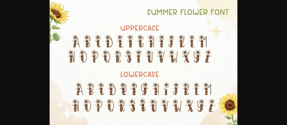 Summer Flower Font Poster 9