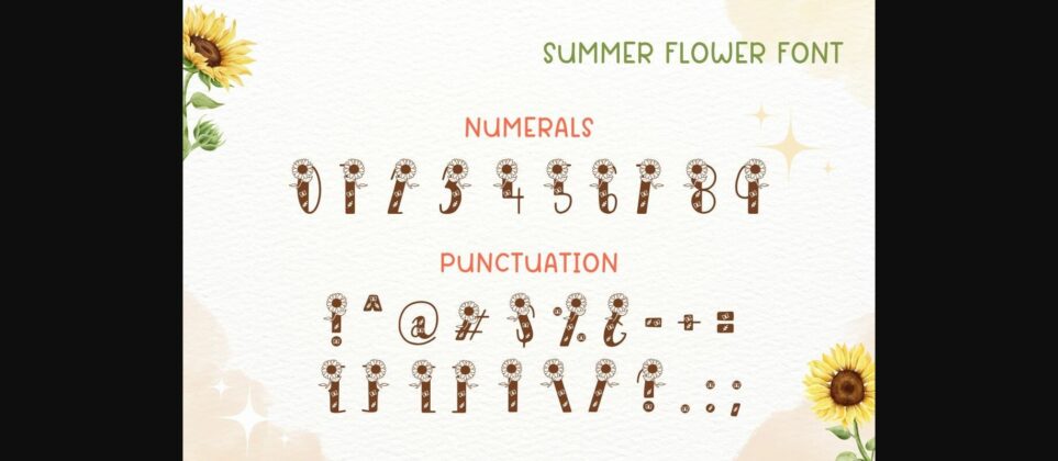 Summer Flower Font Poster 10