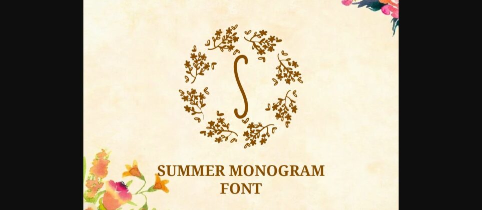 Summer Monogram Font Poster 3