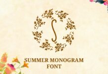 Summer Monogram Font Poster 1