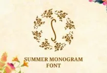Summer Monogram Font Summer Monogram Font Poster 1