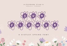 Sun Flower Font Poster 1