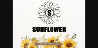 Sunflower Font Poster 1