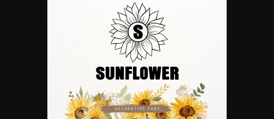 Sunflower Font Poster 1