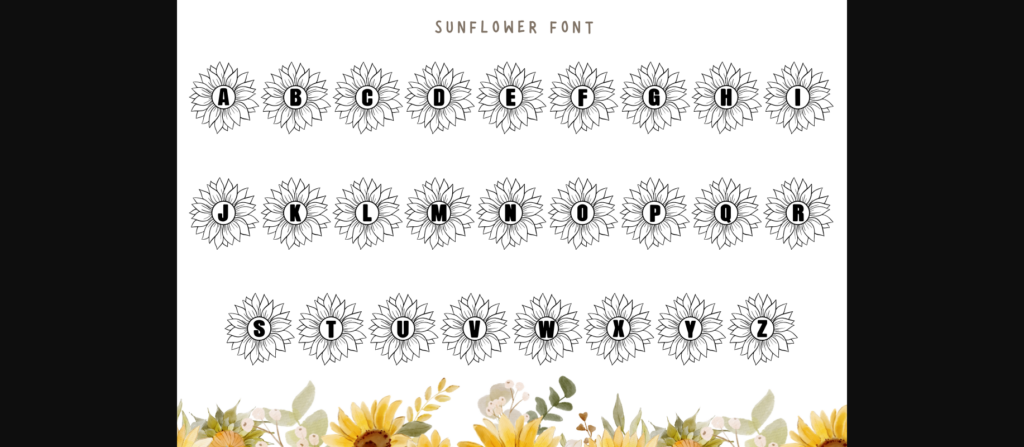 Sunflower Font Poster 10