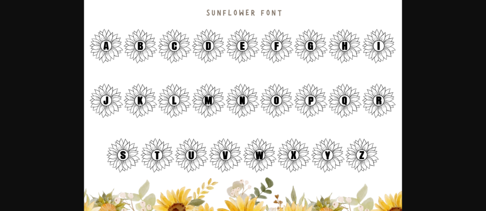Sunflower Font Poster 10