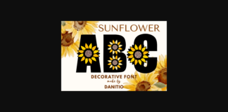 Sunflower Font Poster 1