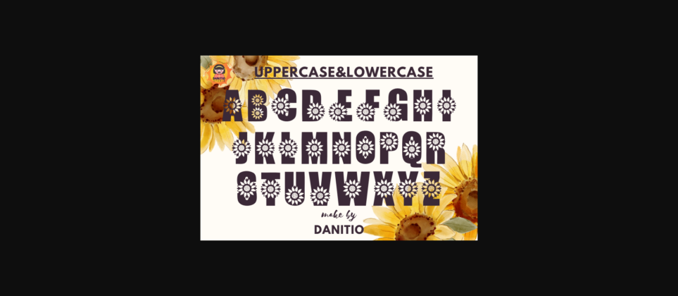 Sunflower Font Poster 4