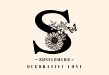 Sunflowers Font Poster 1