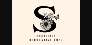 Sunflowers Font Poster 1