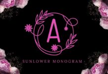 Sunlower Monogram Font Poster 1