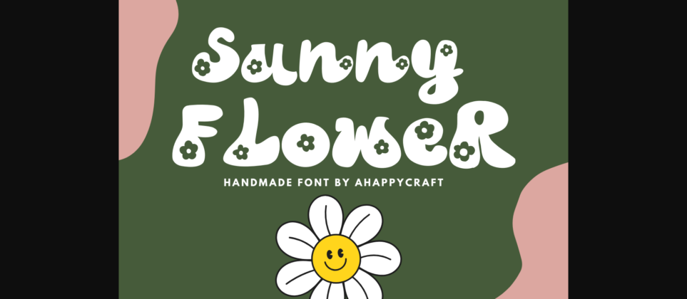 Sunny Flower Font Poster 4