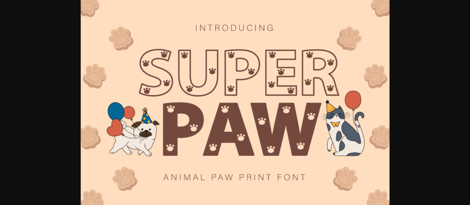 Super Paw Font Poster 3