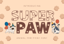 Super Paw Font Poster 1