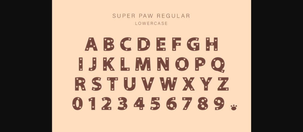 Super Paw Font Poster 4