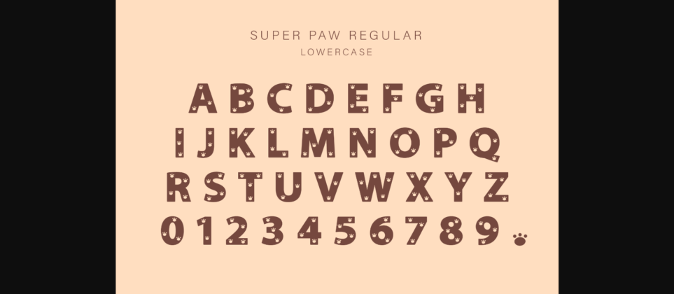 Super Paw Font Poster 2