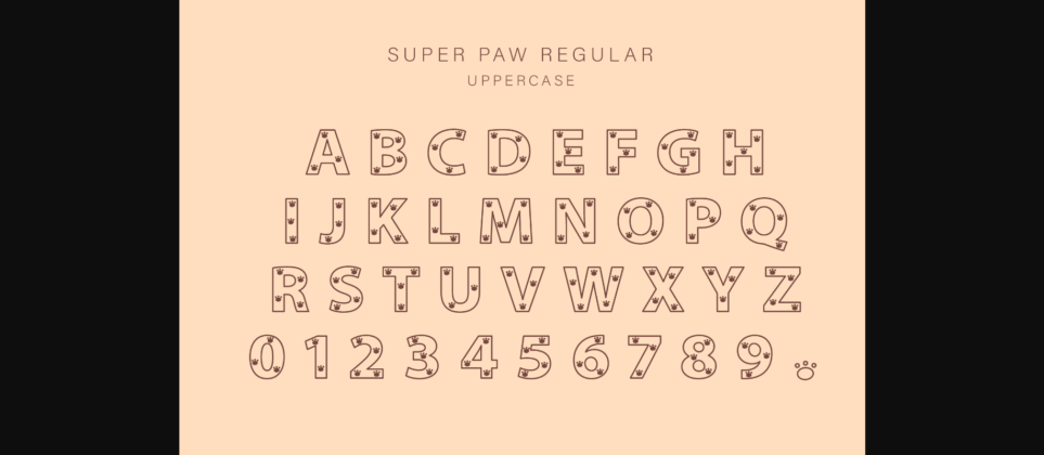 Super Paw Font Poster 5