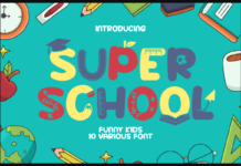 Super School Font Poster 1