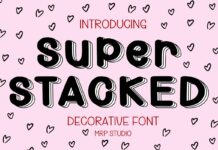 Super Stacked Font Poster 1