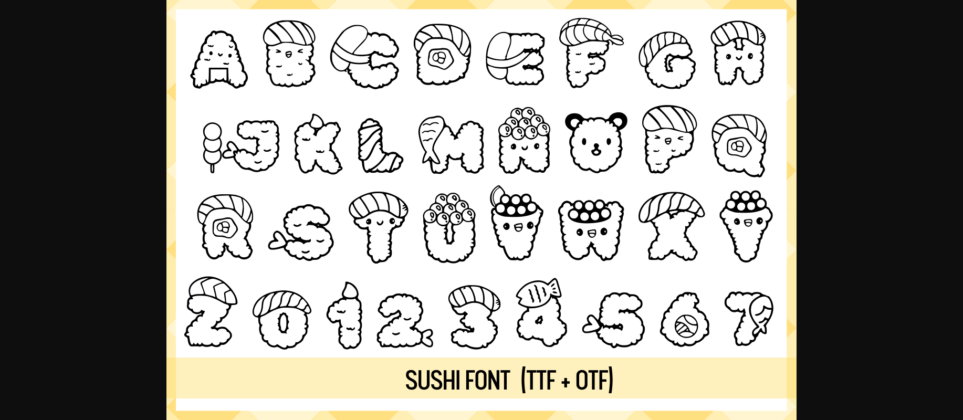 Sushi Font Poster 4