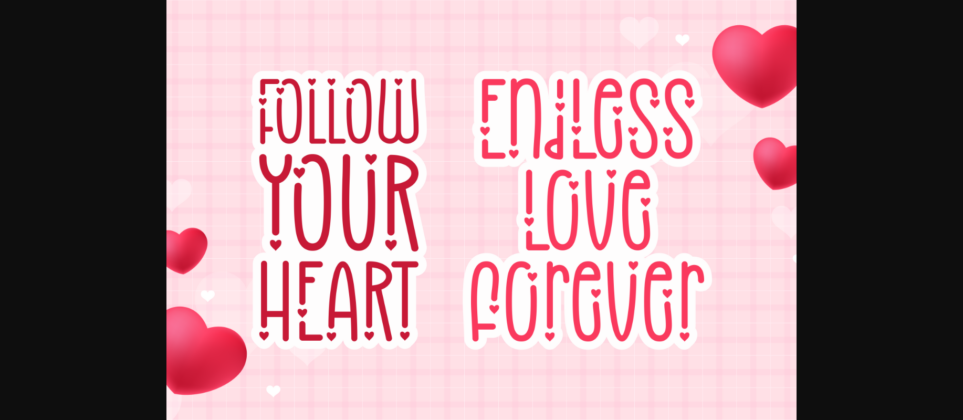 Sweetie Valentine Font Poster 7