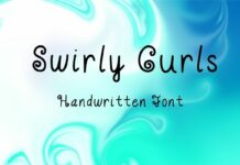 Swirly Curls Font Poster 1
