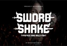 Sword Shake Font Poster 1