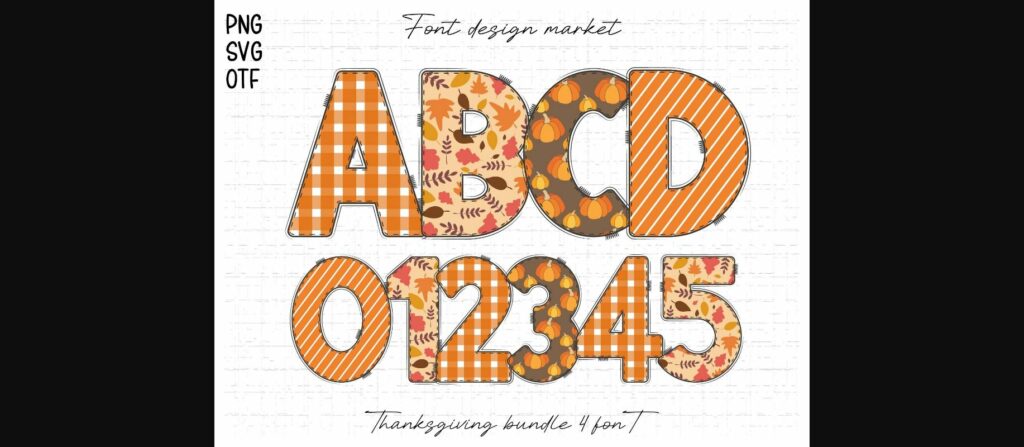 Thanksgiving Font Poster 3