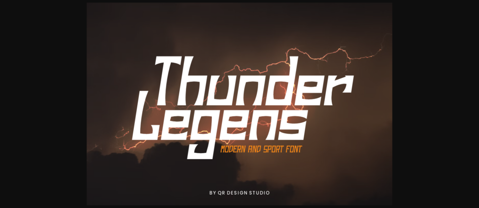 Thunder Legens Font Poster 3