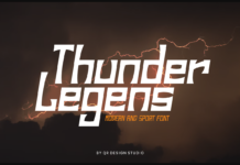 Thunder Legens Font Poster 1