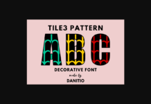 Tile 3 Pattern Font Poster 1