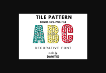 Tile Pattern Font Poster 1