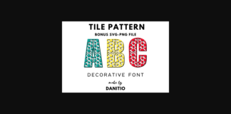 Tile Pattern Font Poster 1