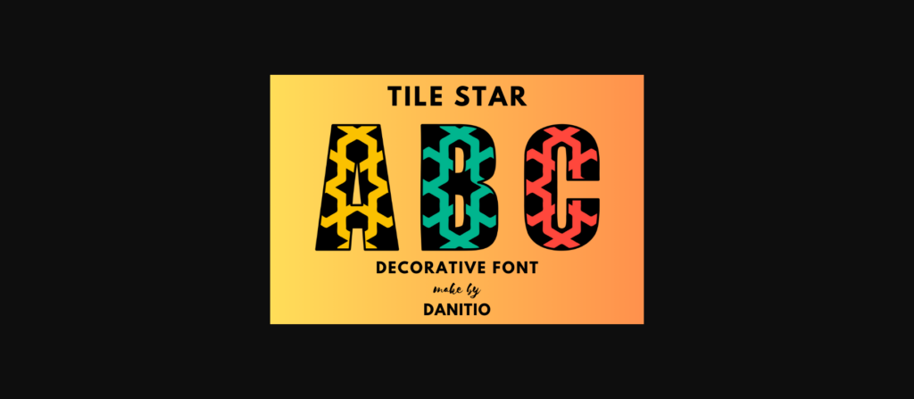 Tile Star Font Poster 3