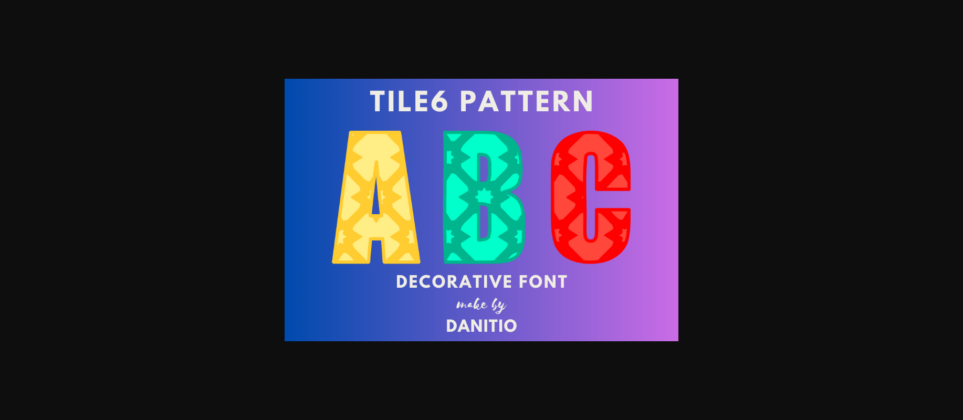 Tile6 Pattern Font Poster 3