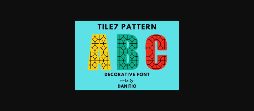 Tile7 Pattern Font Poster 1