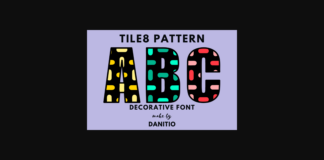 Tile8 Pattern Font Poster 1