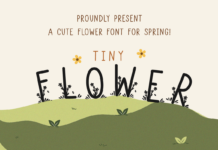 Tiny Flowers Font Poster 1