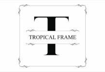 Tropical Frame Font Poster 1