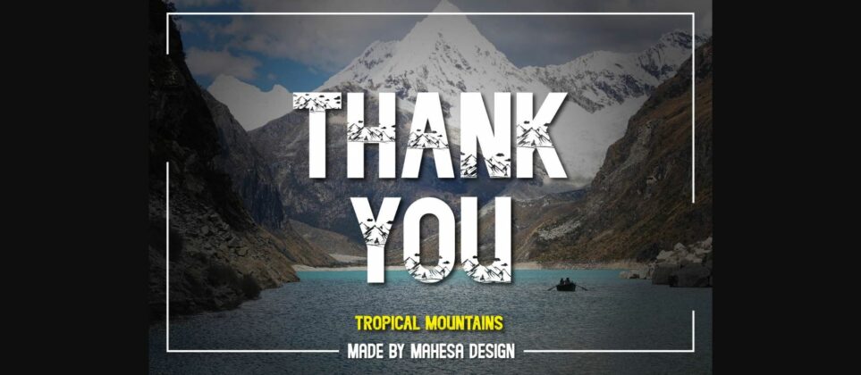 Tropical Montains Font Poster 11