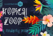 Tropical Zoop Font Poster 1